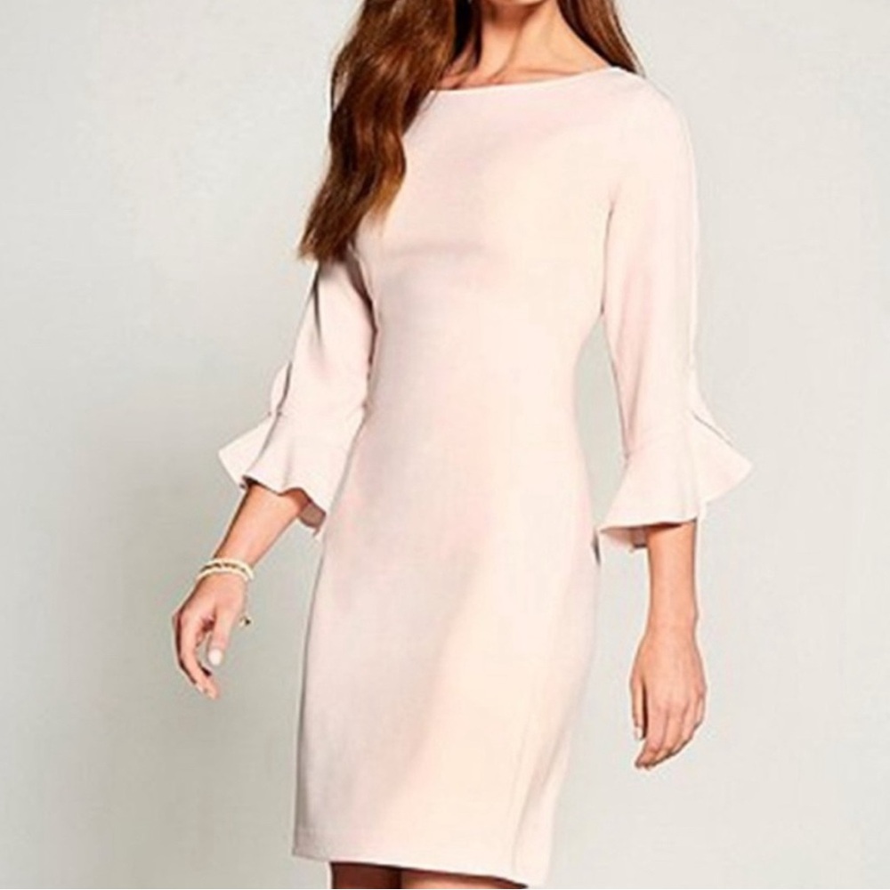 Karl Lagerfield Paris Bell Sleeve White Dress